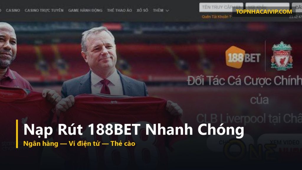 nạp rút nhà cái 188BET
