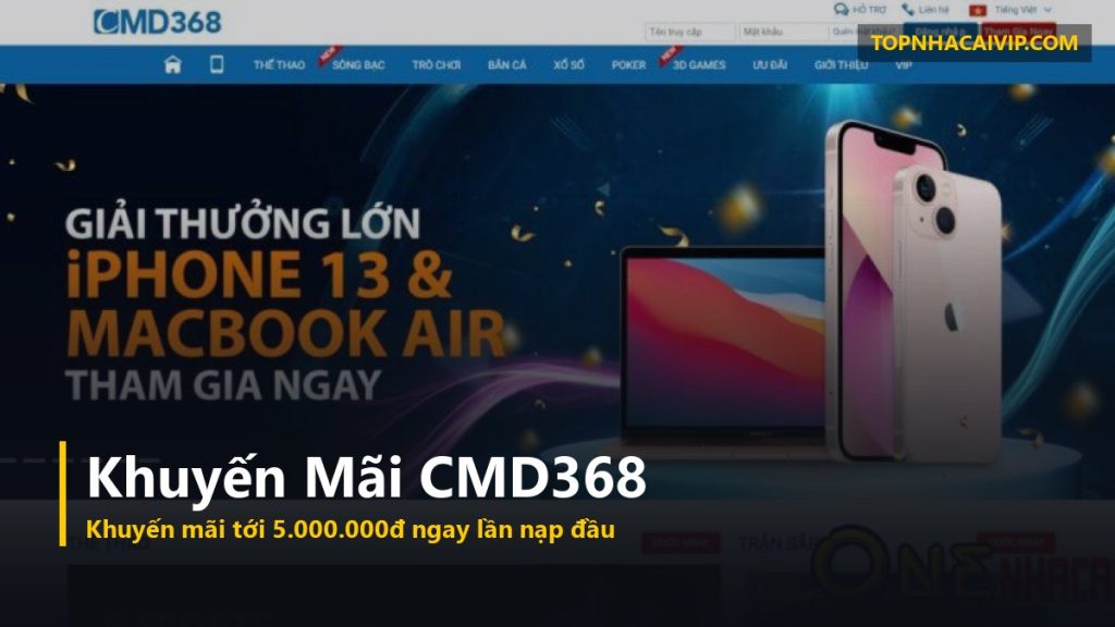 khuyến mãi nhà cái CMD368